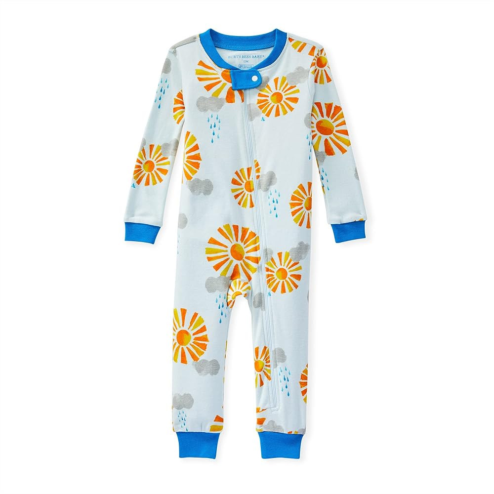 Burt's Bees Baby Baby Boys' Sleeper Pajamas, Zip-Front Non-Slip Footie Pjs, Organic Cotton | Amazon (US)