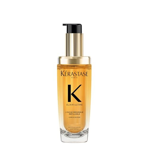 NEW KERASTASE Elixir Ultime Refillable L'Huile Original Hair Oil | Hydrating Oil Serum to Smooth Frizz and Add Shine | With Wild Camellia | Strengthens and Provides Heat Protection | All Hair Types | Amazon (US)