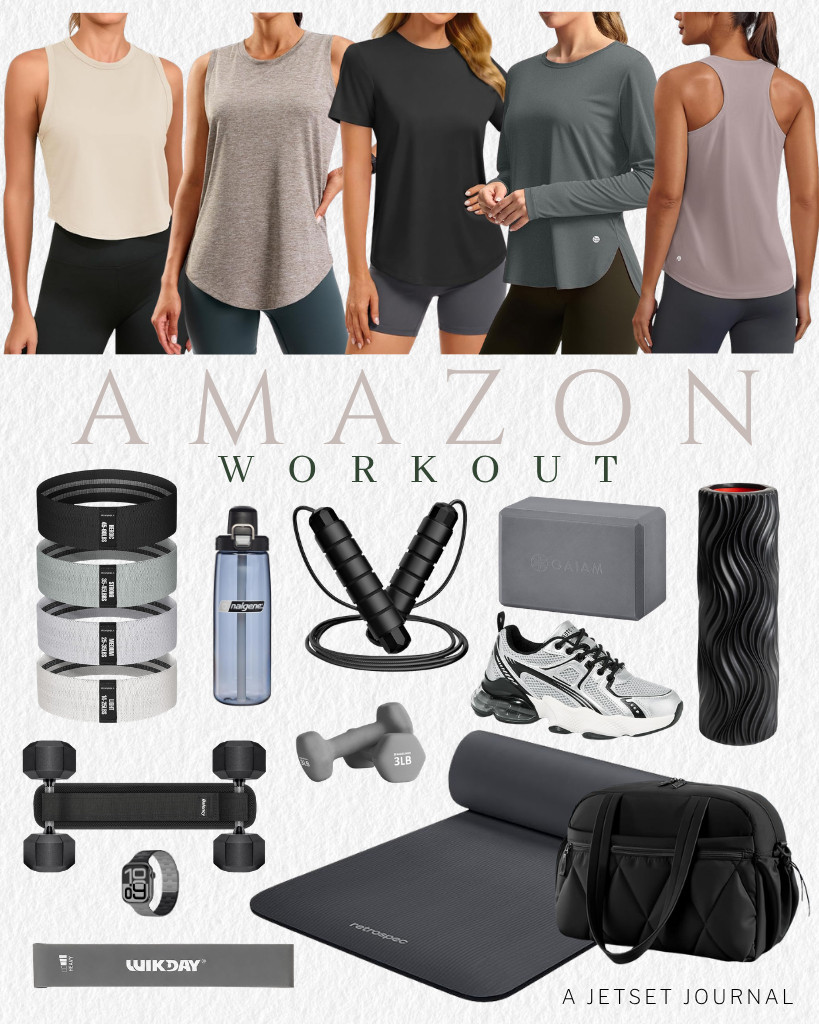 Finally, the Amazon Fitness finds of the week are here! This collection includes these workout tops from SANTINY, G Gradual, and Fisoew. We love working out wearing these popular sneakers from LUCKY STEP. This top-selling yoga mat is perfect for your sessions, and these Gaiam yoga blocks are a great find, too. 

 #LTKSeasonal #LTKSaleAlert #LTKTravel