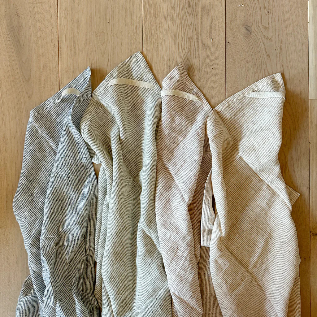 Ticking Stripe Tea Towel | Purple Rose Home