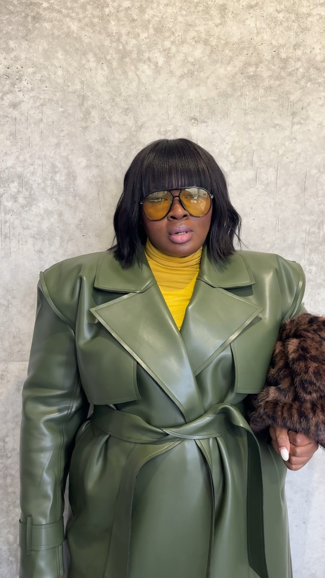 I wanted one coat that makes everything look expensive, even a basic turtleneck. This olive faux leather trench gives structure, confidence, and that “she has somewhere important to be” vibe. The cinched waist? Instant shape. #FauxLeatherTrench #OliveGreenCoat #ChicOuterwear #StatementCoat #CapsuleWardrobeEssentials #TrenchCoatOutfit #ModernClassicStyle


#LTKMidsize #LTKSeasonal #LTKootd