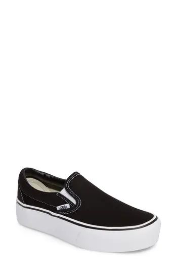 Women's Vans Platform Slip-On Sneaker, Size 9.5 M - Black | Nordstrom