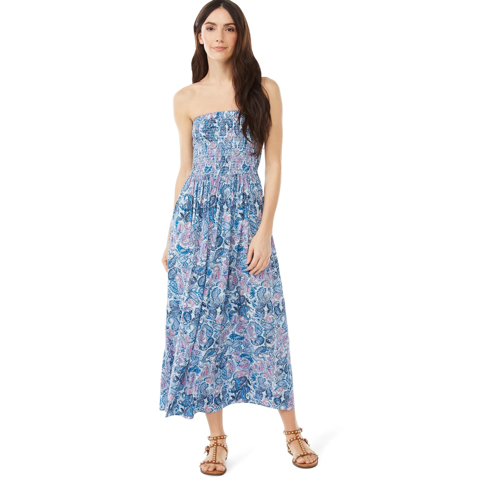 Scoop Women's Strapless Maxi Dress | Walmart (US)