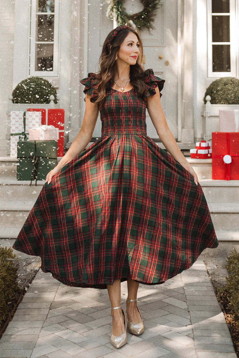 Hattie Dress in Green Plaid | Ivy City Co