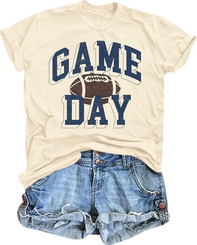 Football Shirts for Women Game Day T Shirts Football Outfits | Football Mom Shirt Game Day Outfit... | Amazon (US)