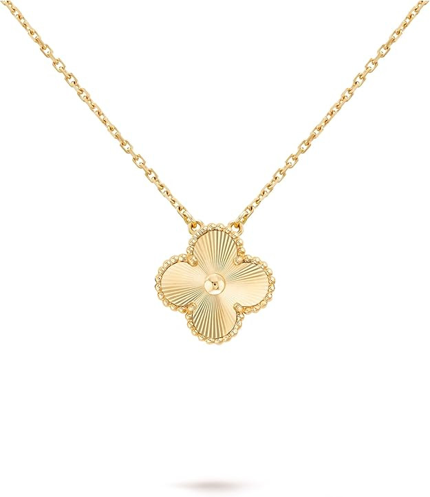 18K Gold Plated Four Leaf Clover Necklace for Women, Lucky Clover Pendant Necklace, Dainty Minima... | Amazon (US)