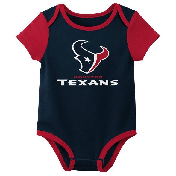 NFL Houston Texans Baby Boys' Newest Fan 3pk Bodysuit Set | Target