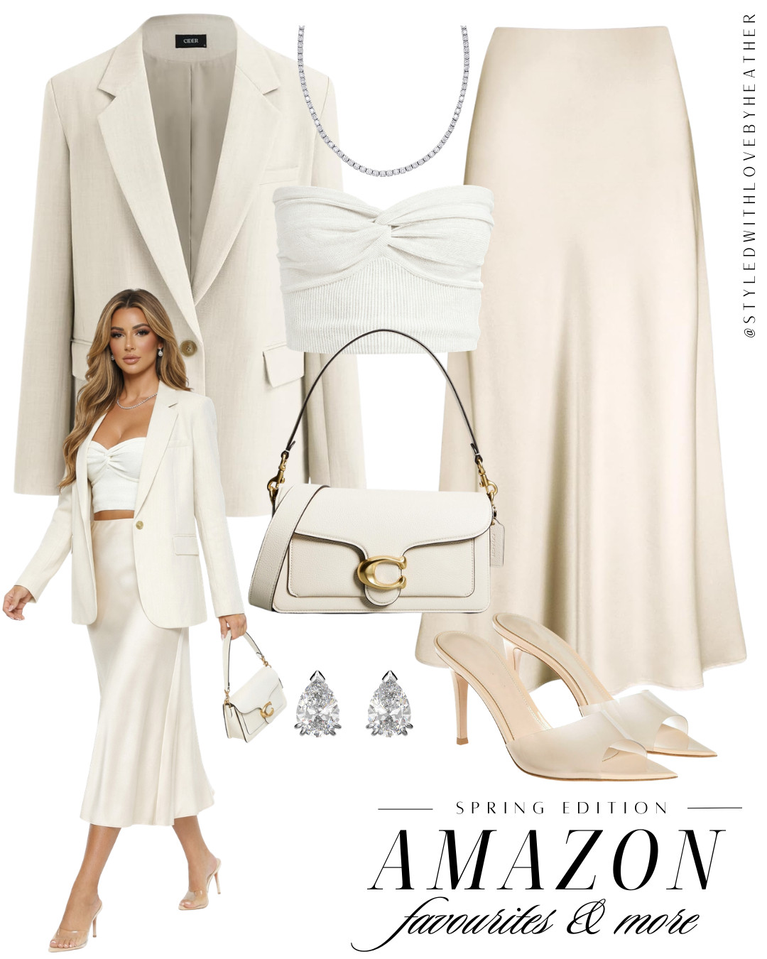 How to Style Your Blazer 🤍

Another way I love styling a blazer for spring is with a fitted crop top and a satin midi skirt. It creates a polished, feminine look that’s perfect for brunch, date nights, or events.

As a petite girly, I love pairing a structured blazer with a high-waisted skirt because it helps define the waist and elongates your legs, making you look taller.

Add neutral heels and simple accessories to keep the outfit chic and elevated.

Everything is linked on my LTK ✨

 

 #LTKSpringSale #LTKootd #LTKPetite