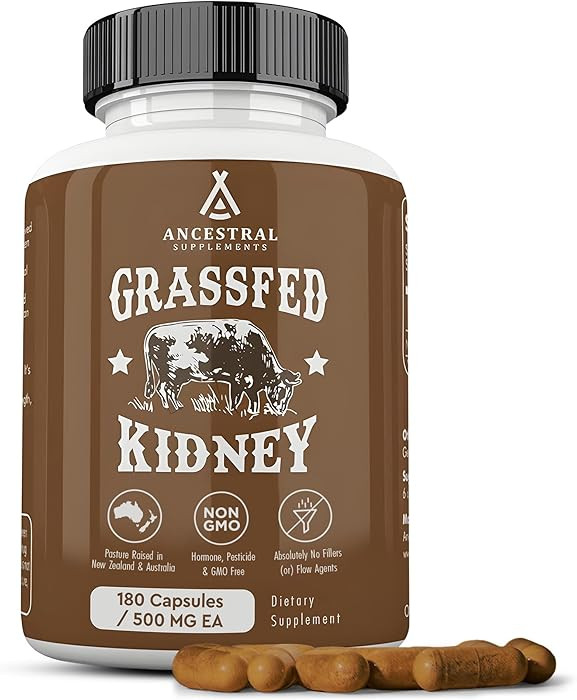 Ancestral Supplements Grass Fed Beef Kidney Supplement, 3000mg, DAO Enzyme Supplement, Kidney Sup... | Amazon (US)