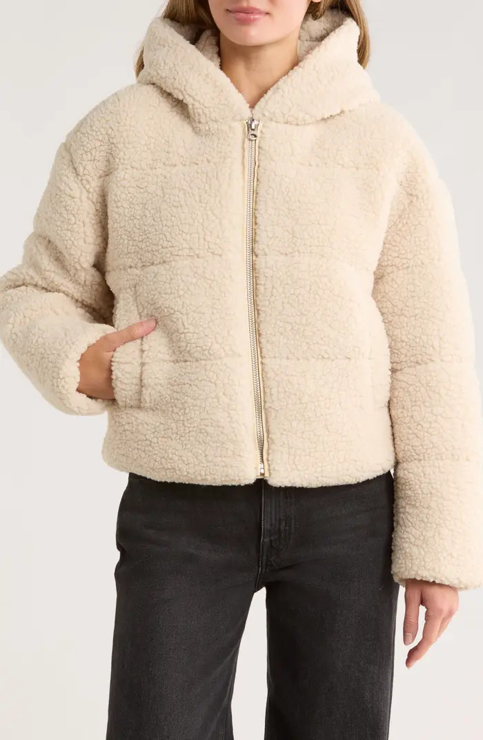 Hudson Jeans Faux Shearling Hooded Jacket | Nordstromrack | Nordstrom Rack