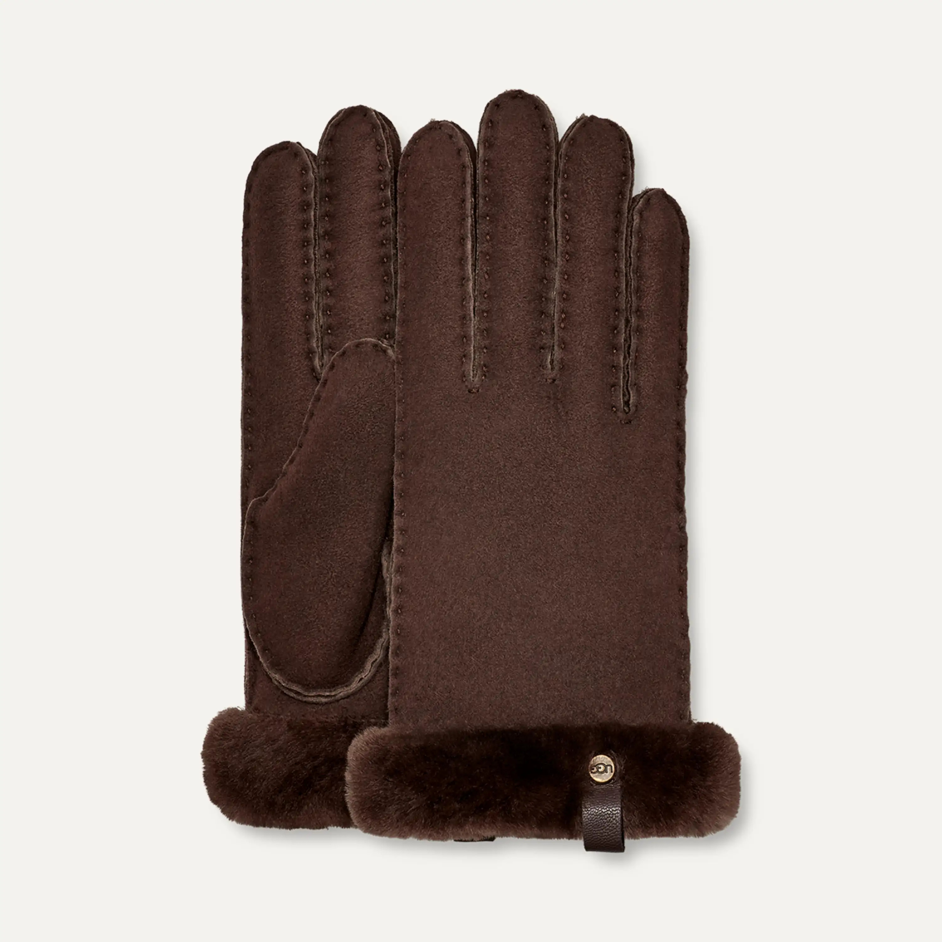 UGG® Shorty Glove With Leather Trim for Women | UGG® UK | UGG (UK)