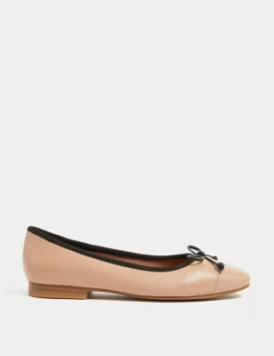 Leather Bow Ballet Pumps | Marks & Spencer (UK)