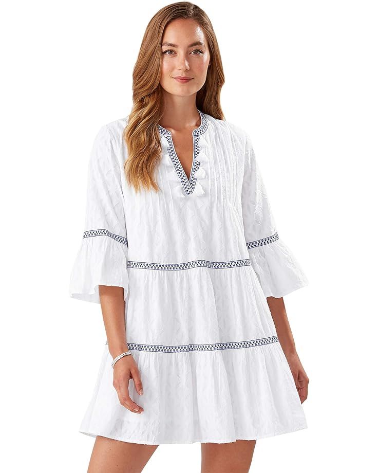 Tommy Bahama Cotton Clip Embellished Tier Dress | Zappos