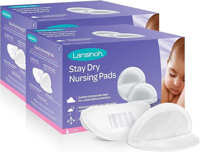 Lansinoh Stay Dry Disposable Nursing Pads for Breastfeeding, 200 count | Amazon (US)