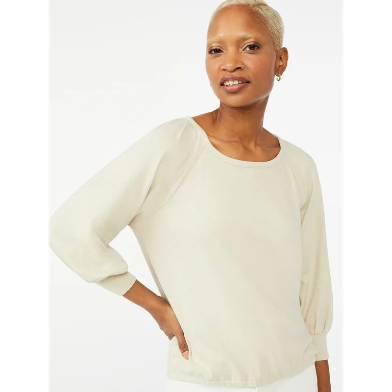 Free Assembly Women's Bubble Top with Pleated Shoulders | Walmart (US)