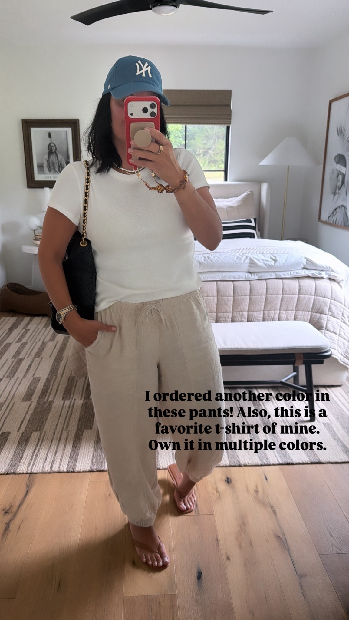 T-shirt size large, pants size medium.

#LTKTravel #LTKMidsize #LTKOver40