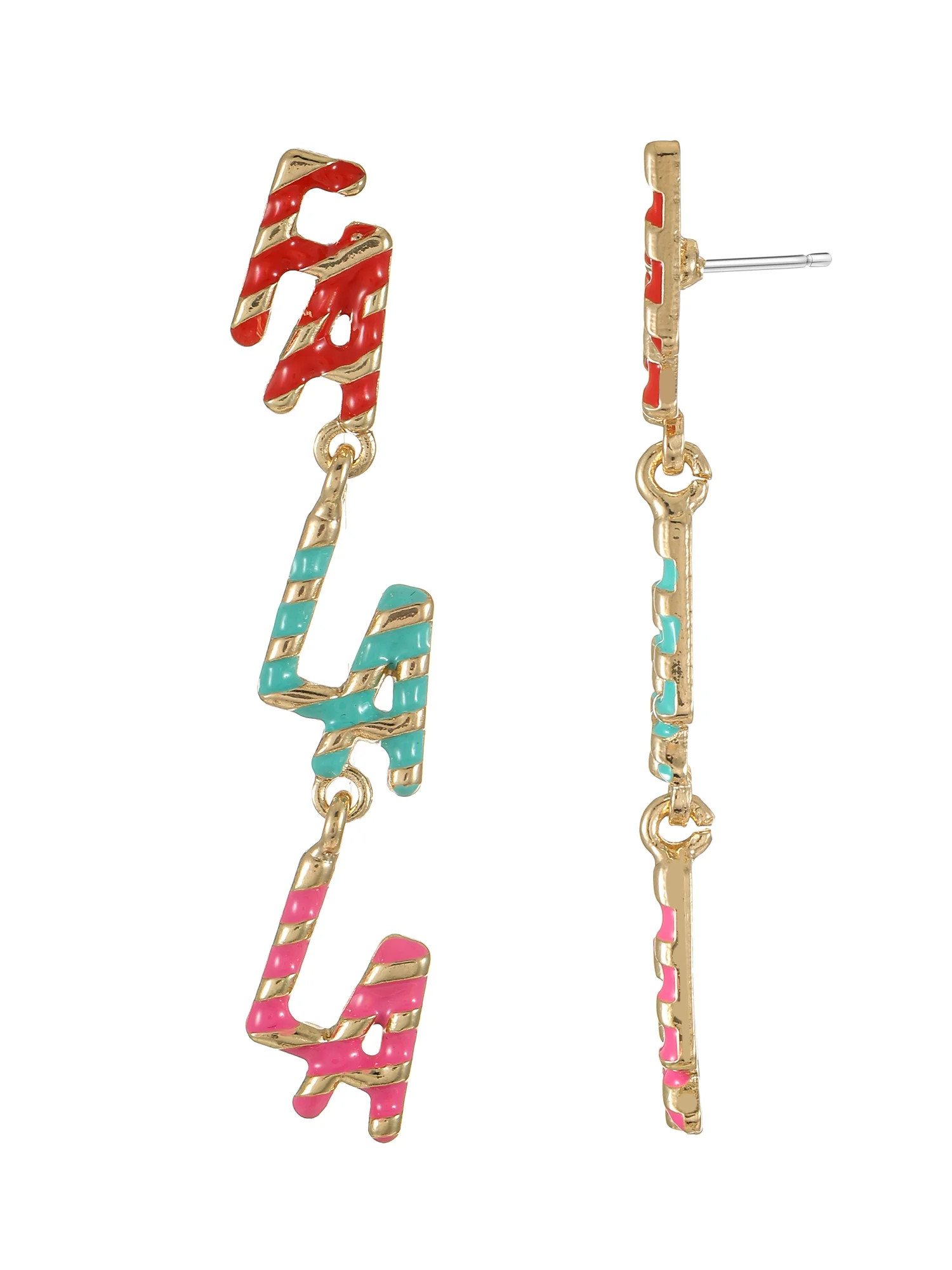 Holiday Time Fa La La Motif Earrings, 1 Pair | Walmart (US)