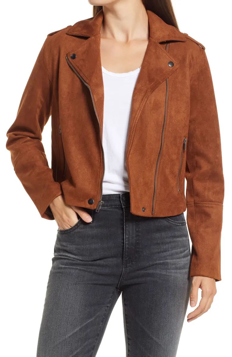 Jet Set Faux Suede Moto Jacket | Nordstrom