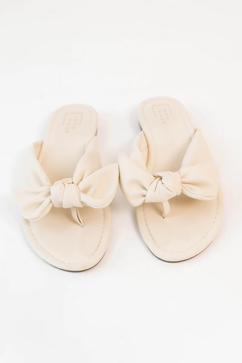 Dharma Bow Sandals - Off White | The Impeccable Pig