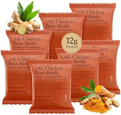 Kroma’s 24K Chicken Bone Broth Powder - 7 Pack, 7 Servings – Organic Protein-Rich Bone Stock ... | Amazon (US)