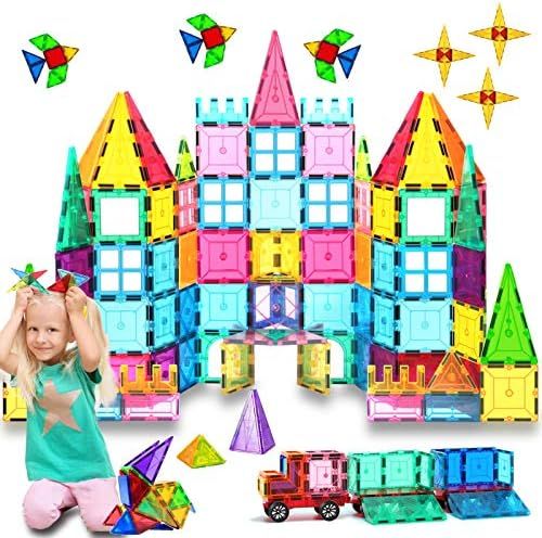 HOMOFY Kids Magnetic Tiles Toys 75Pcs Oversize 3D Magnetic Building Blocks Tiles Set,Building Con... | Amazon (US)
