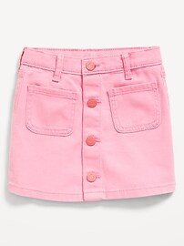 High-Waisted A-Line Button-Front Twill Skirt for Toddler Girls | Old Navy | Old Navy (US)