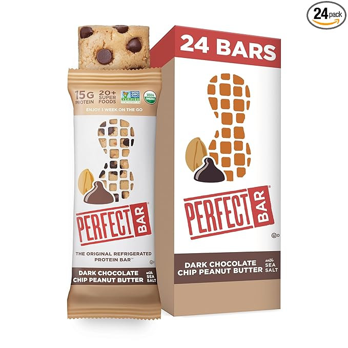 Perfect Bar Original Refrigerated Protein Bar, Dark Chocolate Chip Peanut Butter, 2.3 Ounce Bar, ... | Amazon (US)