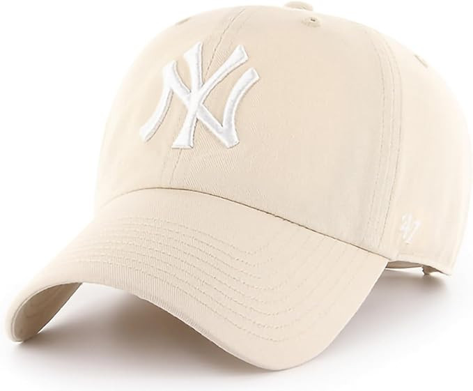 47 MLB Natural Clean Up Adjustable Hat Cap, Adult One Size (New York Yankees) | Amazon (US)