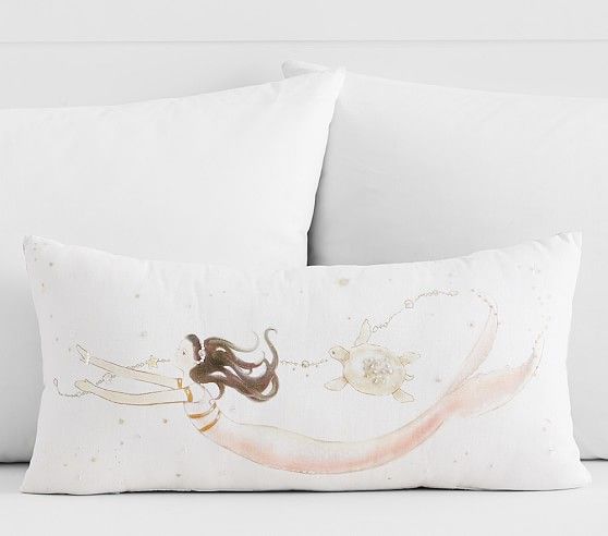 Mermaid Lumbar Decorative Pillow | Pottery Barn Kids