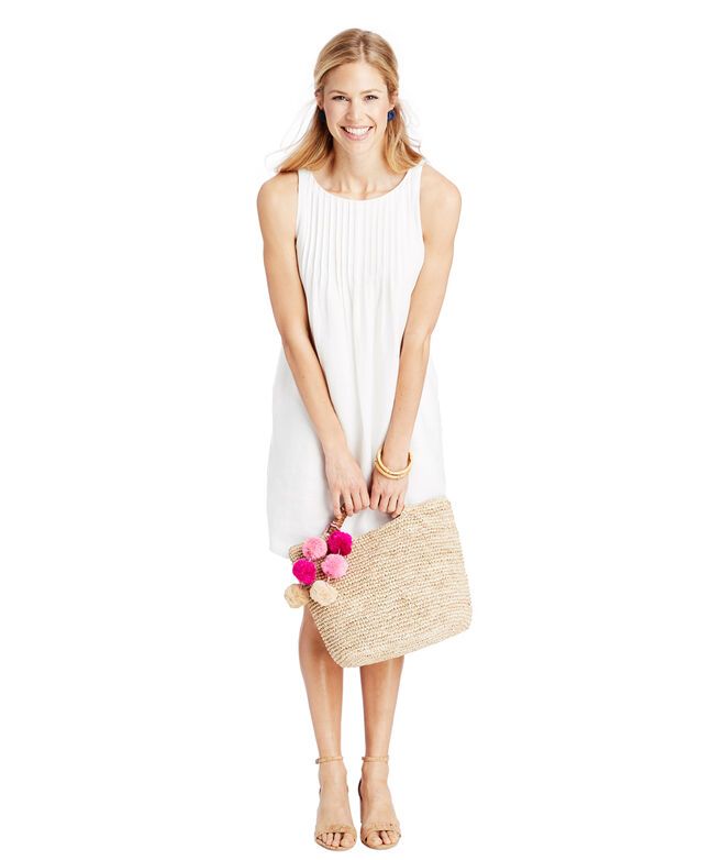 Linen Pintuck Swing Dress | Vineyard Vines