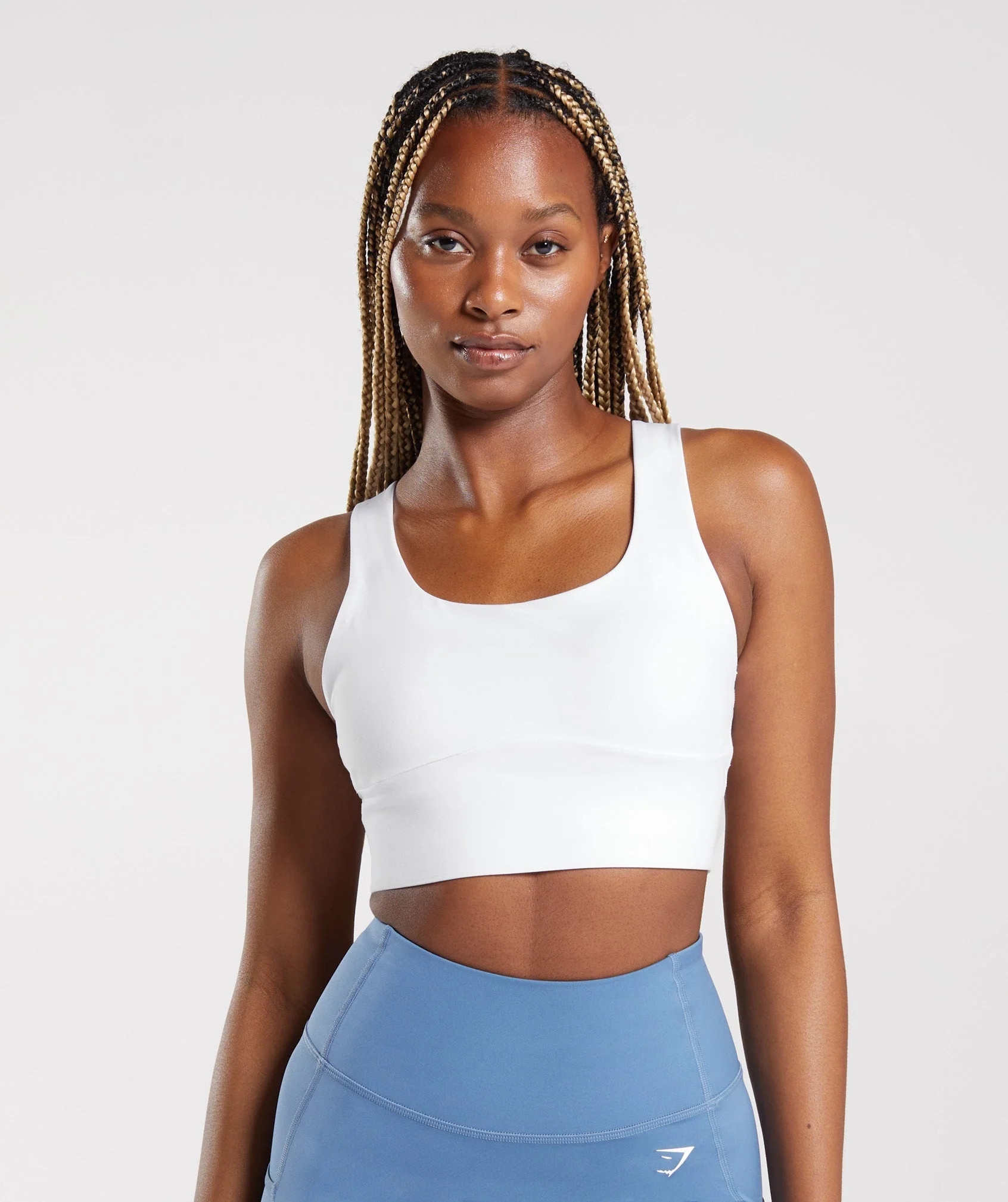 Gymshark Longline Sports Bra - White | Gymshark US