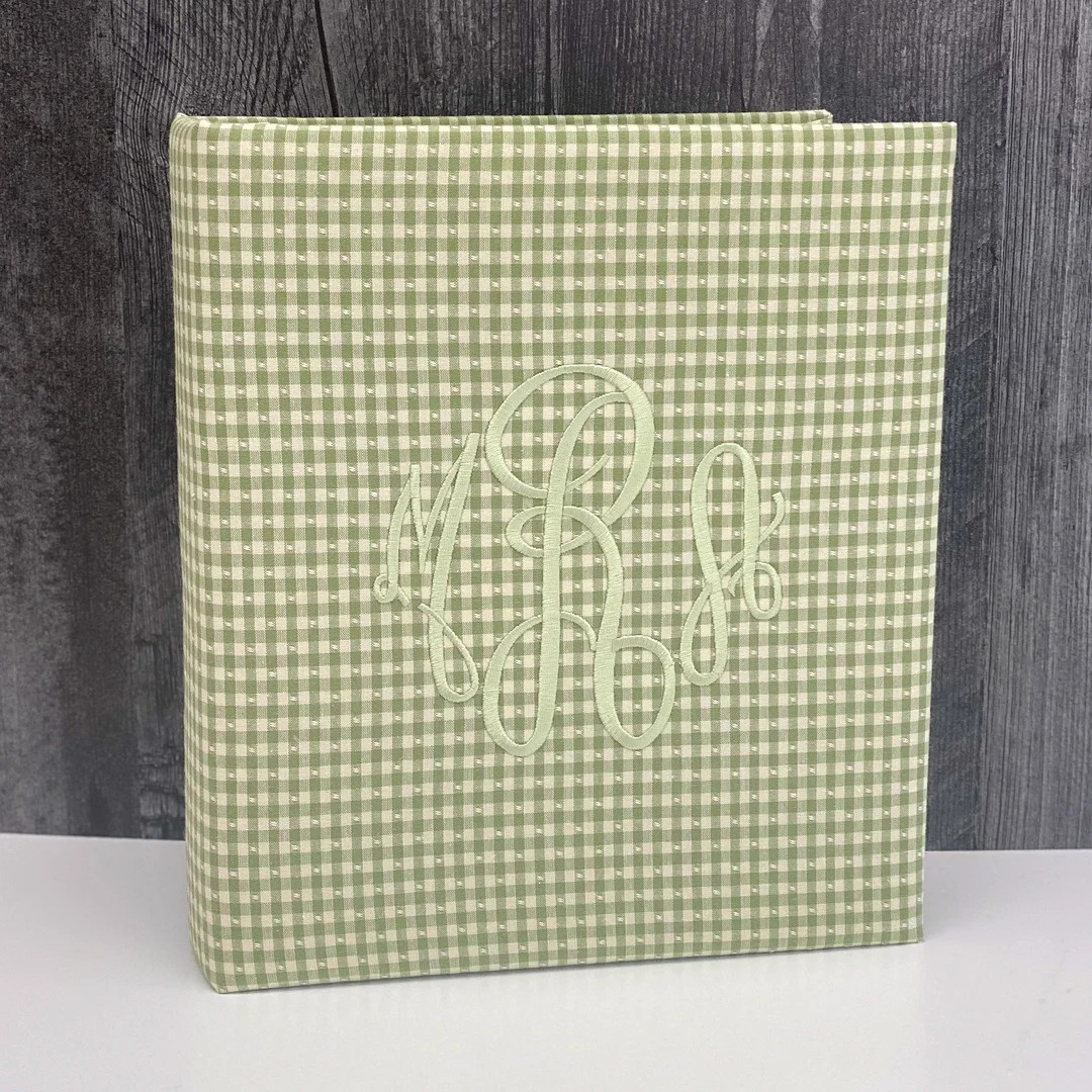 Baby Memory Book in Gingham Cotton // Gingham Baby Book // Cotton Gingham Memory Book // Personal... | Etsy (US)