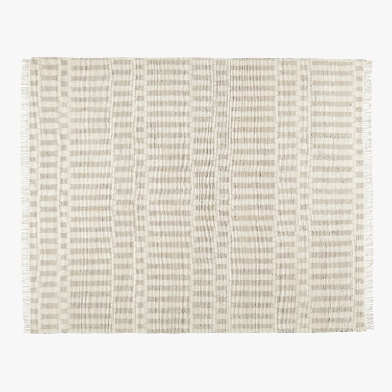 Esme Ivory/Tan Hand-Knotted Area Rug 8'x10' + Reviews | CB2 | CB2