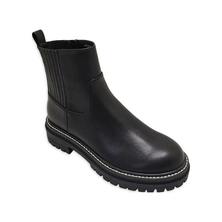 Time and Tru Women's Lug Chelsea Boots, Wide Width Available - Walmart.com | Walmart (US)