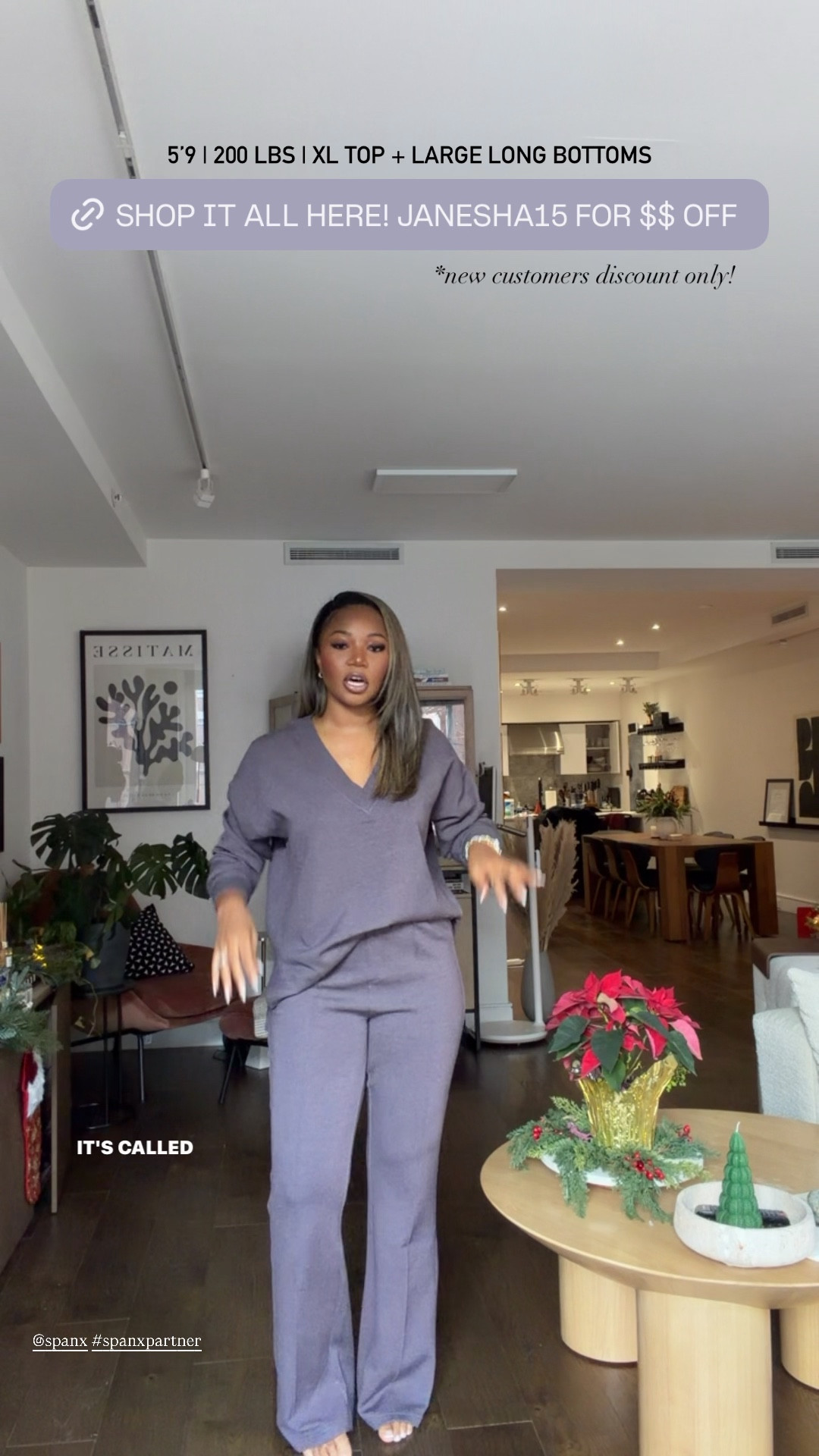 love!!!! 5’9 200 lbs XL TOP AND LARGE LONG BOTTOMS! Use JANESHA15 for 15% off your first order! 

@spanx #spanxpartner 