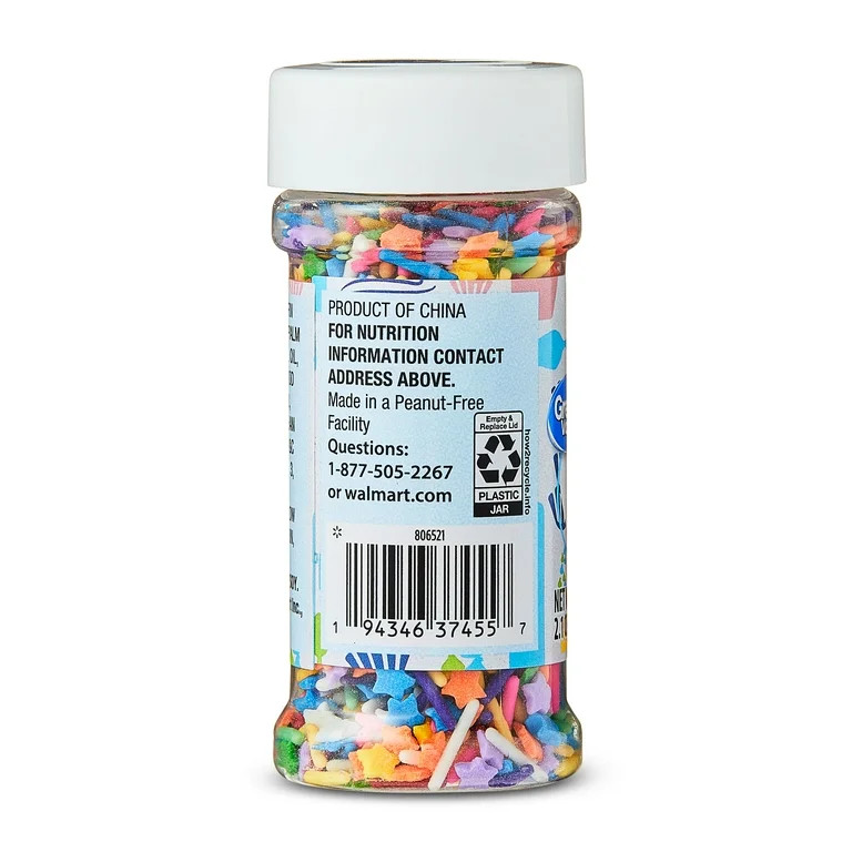 Great Value Rainbow Stars Sprinkles, 2.1 oz | Walmart (US)