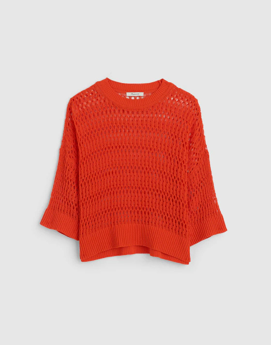 Relaxed Open-Stitch Sweater Tee | Madewell
