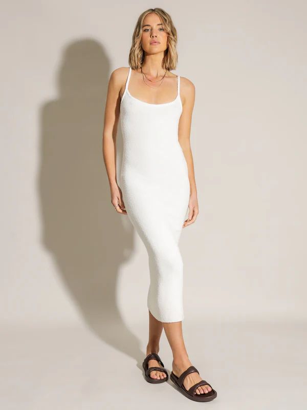 Otis Knit Midi Dress in White | Glue Store (Australia & NZ)