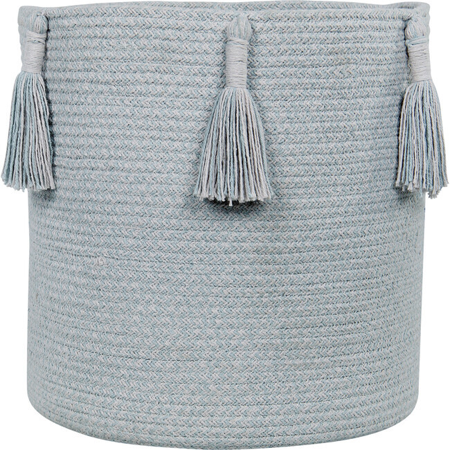Woody Basket, Pearl Blue | Maisonette