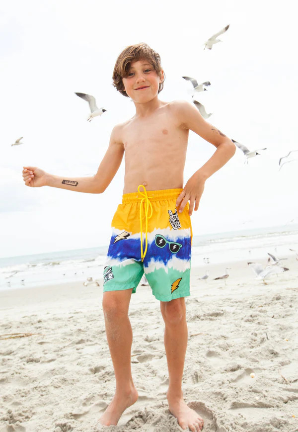 Cool Patch Tie Dye Swim Shorts | Lola + The Boys