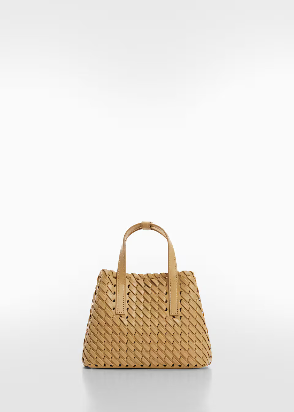 Double handle braided bag -  Women | Mango United Kingdom | MANGO (UK)