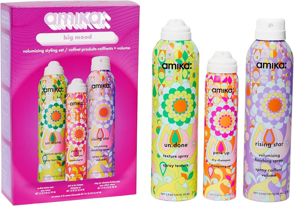amika big mood volumizing styling set | gift set for touchable volume + texture | Amazon (US)