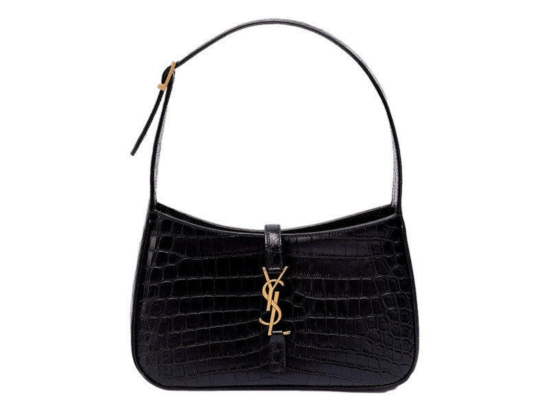 Saint Laurent YSL Sac Hobo Cocco Print Black Bag | JTV Jewelry