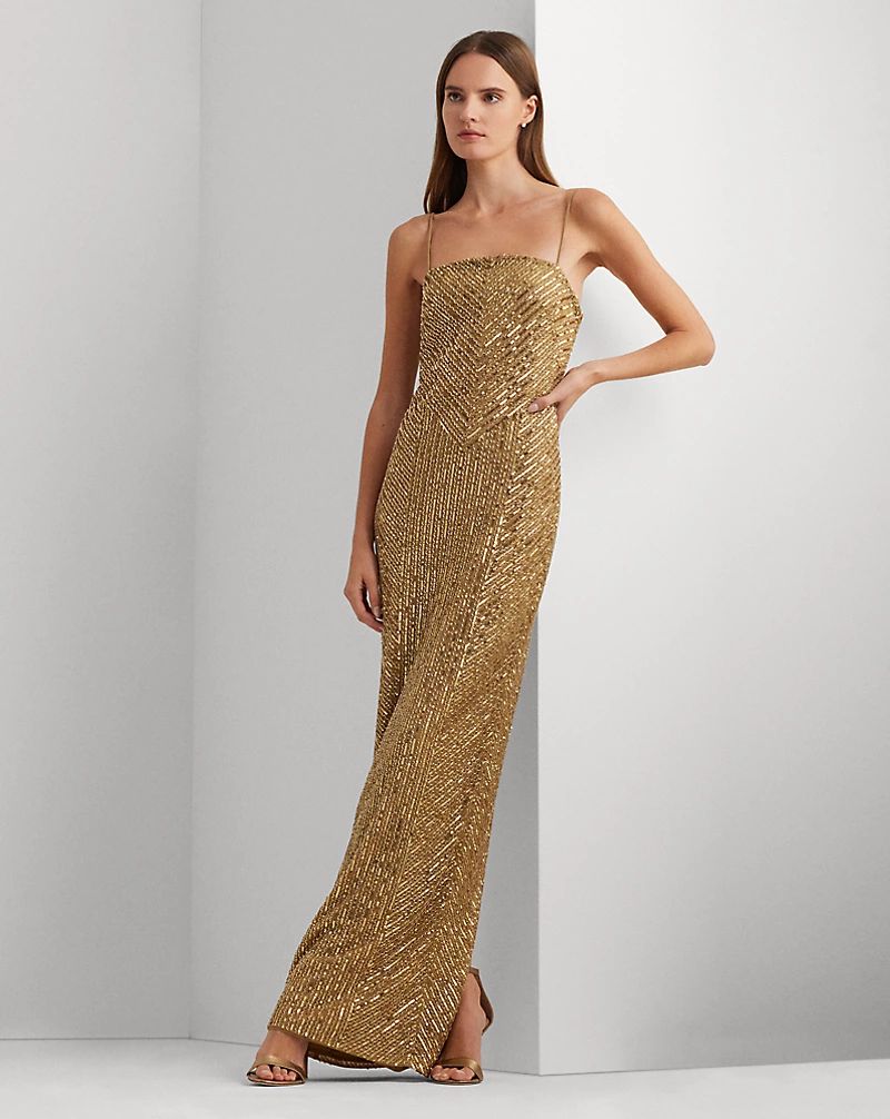 Geo-Motif Sequined Gown | Ralph Lauren (UK)