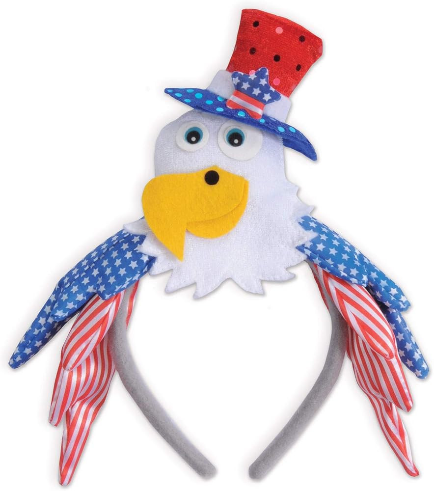 Beistle Patriotic American Eagle Headband 4th Of July USA Headwear Labor Day Party Accessory | Amazon (US)