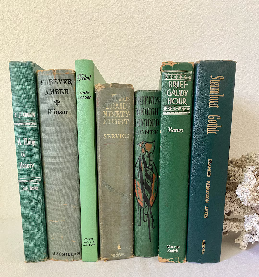 Collection of Antique & Vintage Green Books For Styling and Shelves Set 1 | Etsy (US)