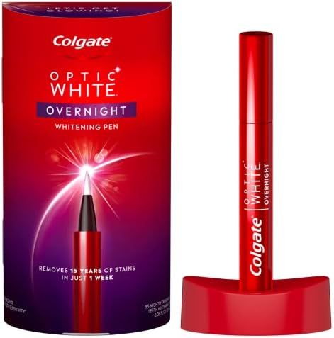 Amazon.com: Colgate Optic White Overnight Teeth Whitening Pen, Teeth Stain Remover to Whiten Teet... | Amazon (US)