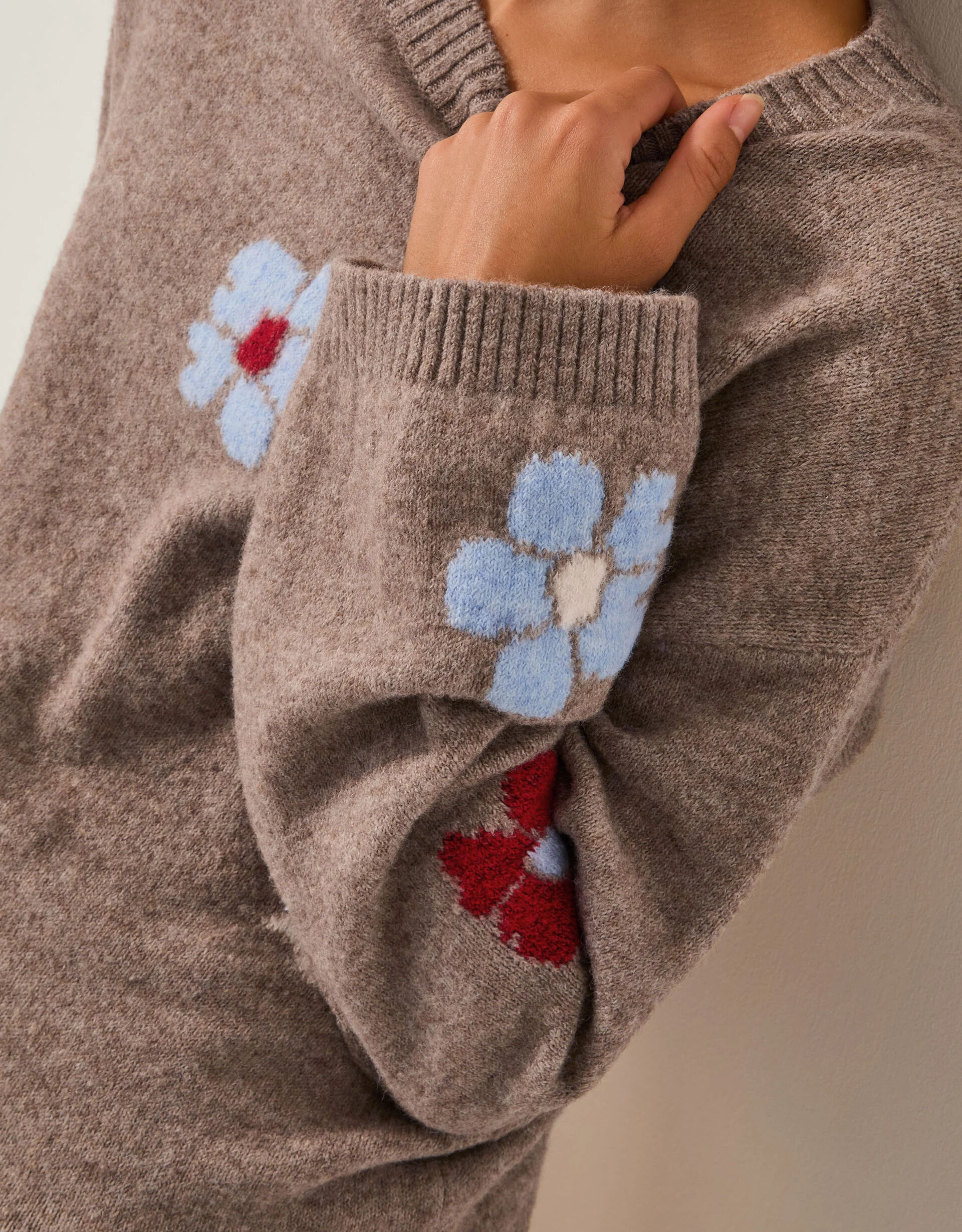 Fenn Floral Jumper Mink | Monsoon (UK)