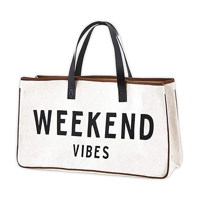 Weekend Vibes Canvas Beach Bag, Beach Tote, Carry Bag by Santa Barbara Design Studio (Weekend Vibes) | Amazon (US)