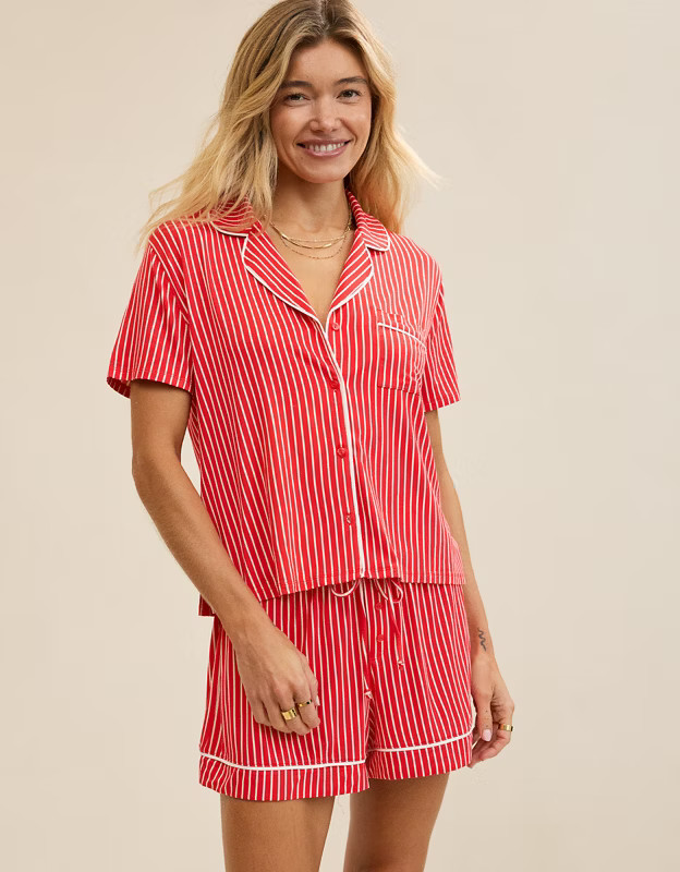 Aerie Real Soft® Piping PJ Set | American Eagle Outfitters (US & CA)